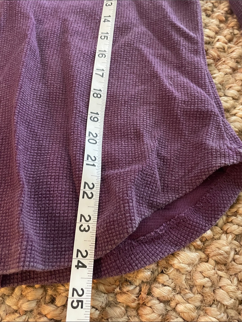 SHEIN Purple Waffle Knit Long Sleeve Top - Picture 6 of 16